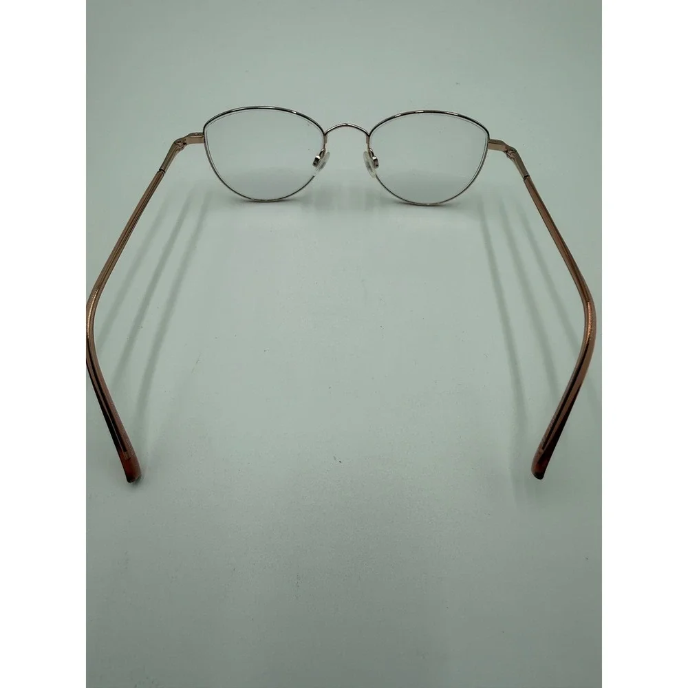 Elle Eyeglasses Women 51-19-140 Rose Gold Excellent Oval Metal Frames EL13467